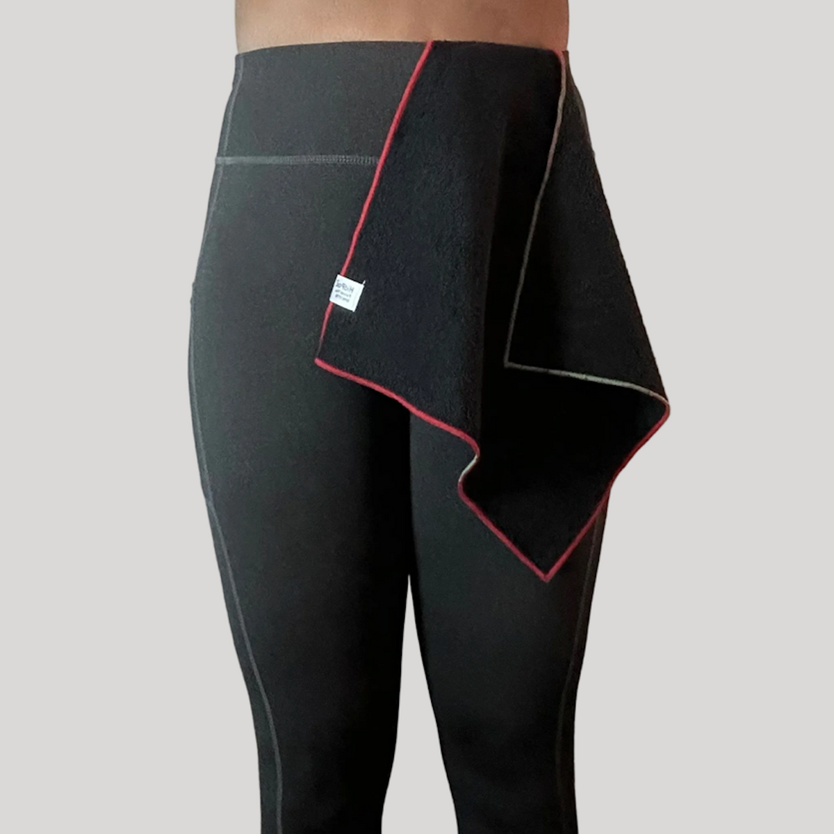 Red Black & Green HidPoc™ Wearable Towel with a Hidden Pocket